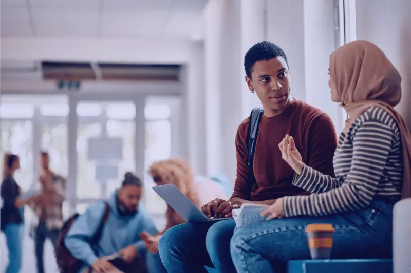 Image of students talking